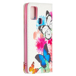 Flip Cover Samsung Galaxy A21s Farfalle Colorate