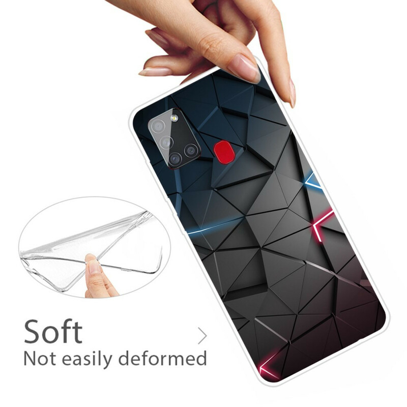 Custodia per Samsung Galaxy A21s a geometria flessibile
