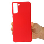 Custodia in silicone liquido per Samsung Galaxy S21 FE con cinturino