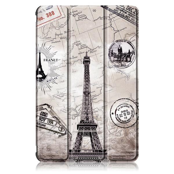 Custodia smart Samsung Galaxy Tab S7 FE Torre Eiffel rinforzata