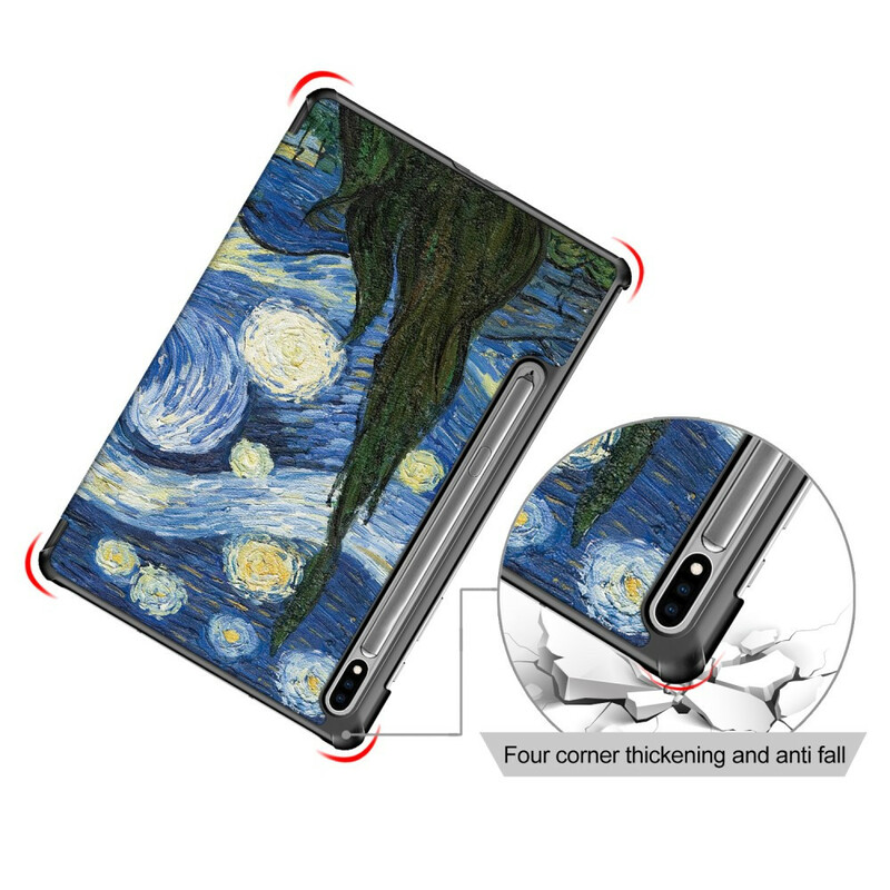 Custodia smart Samsung Galaxy Tab S7 FE rinforzata Van Gogh