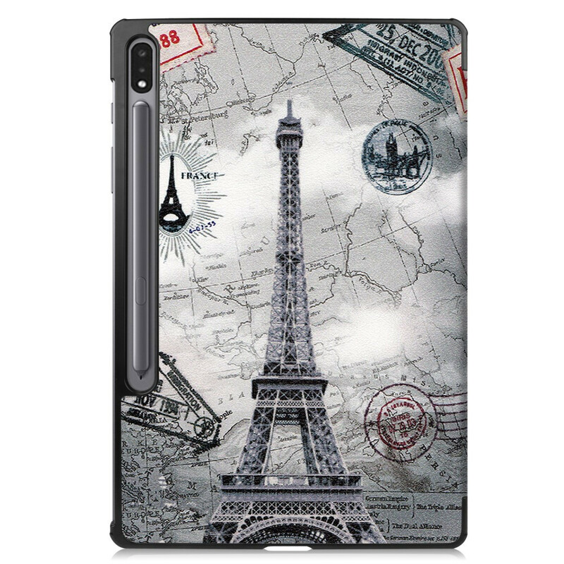 Custodia smart Samsung Galaxy Tab S7 FE Torre Eiffel Custodia stilo