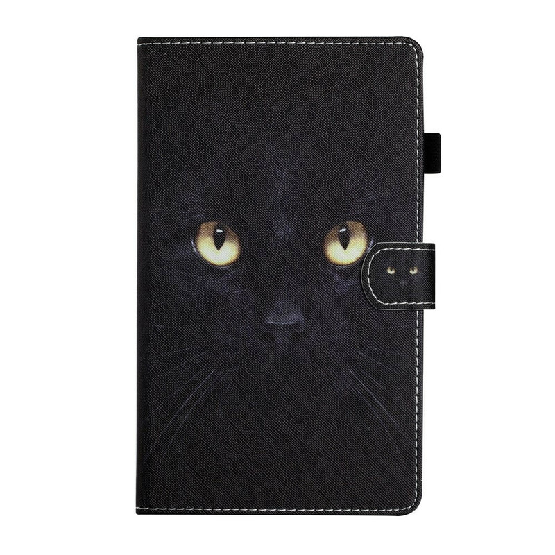 Samsung Galaxy Tab A7 Lite Custodia Occhi di gatto nero