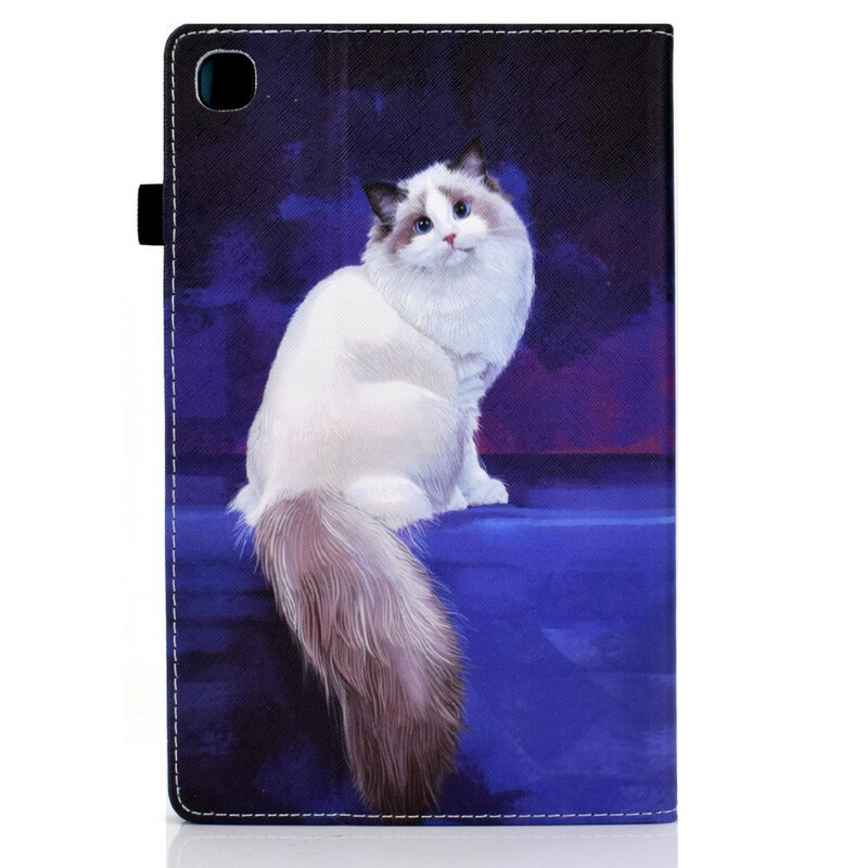 Samsung Galaxy Tab A7 Lite Cat Case Bianco