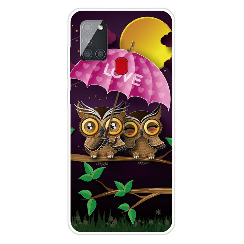 Samsung Galaxy A21s Custodia flessibile Love Owls