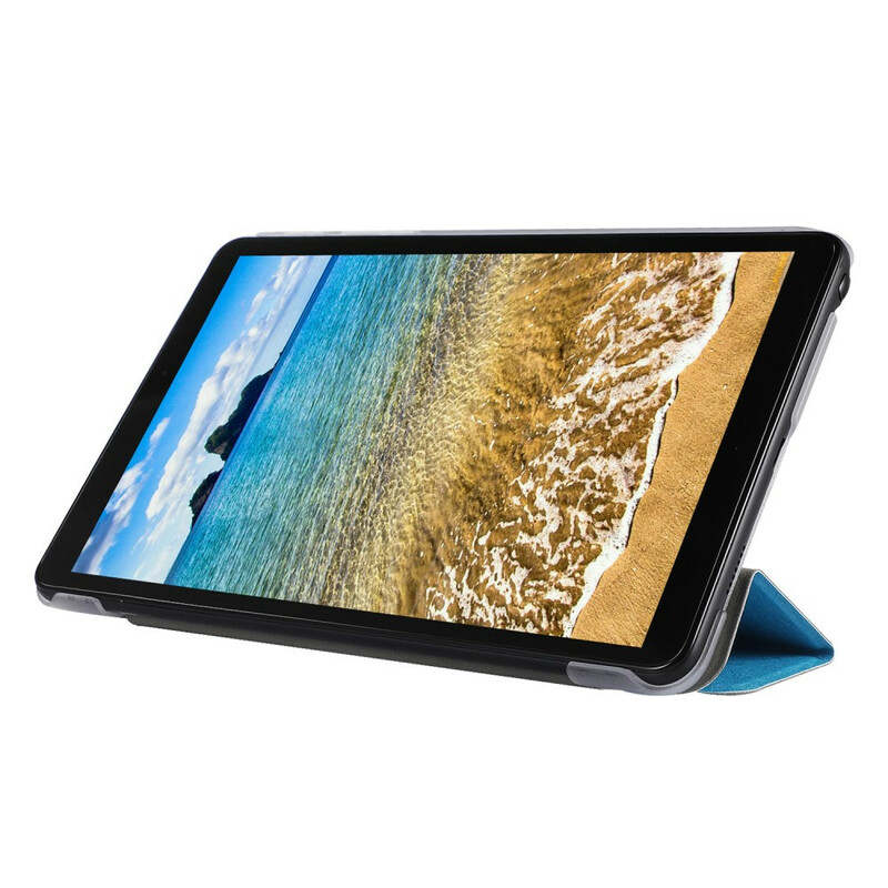 Custodia smart per Samsung Galaxy Tab A7 Lite in similpelle texture seta