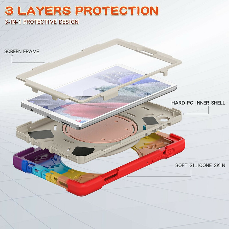 Samsung Galaxy Tab A7 Lite Ultra Resistente Custodia Anello-Supporto Colore