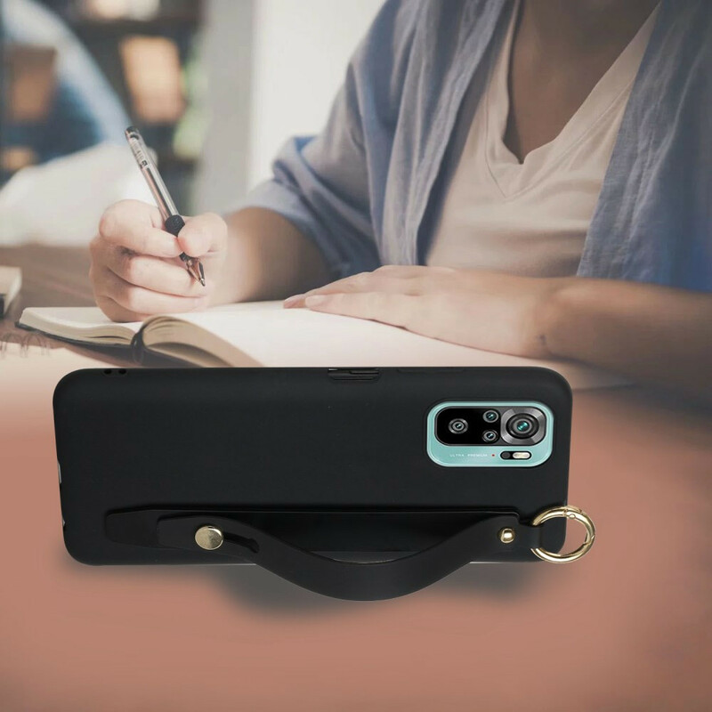 Xiaomi Redmi Note 10 / Note 10s Custodia in silicone con cinturino di supporto