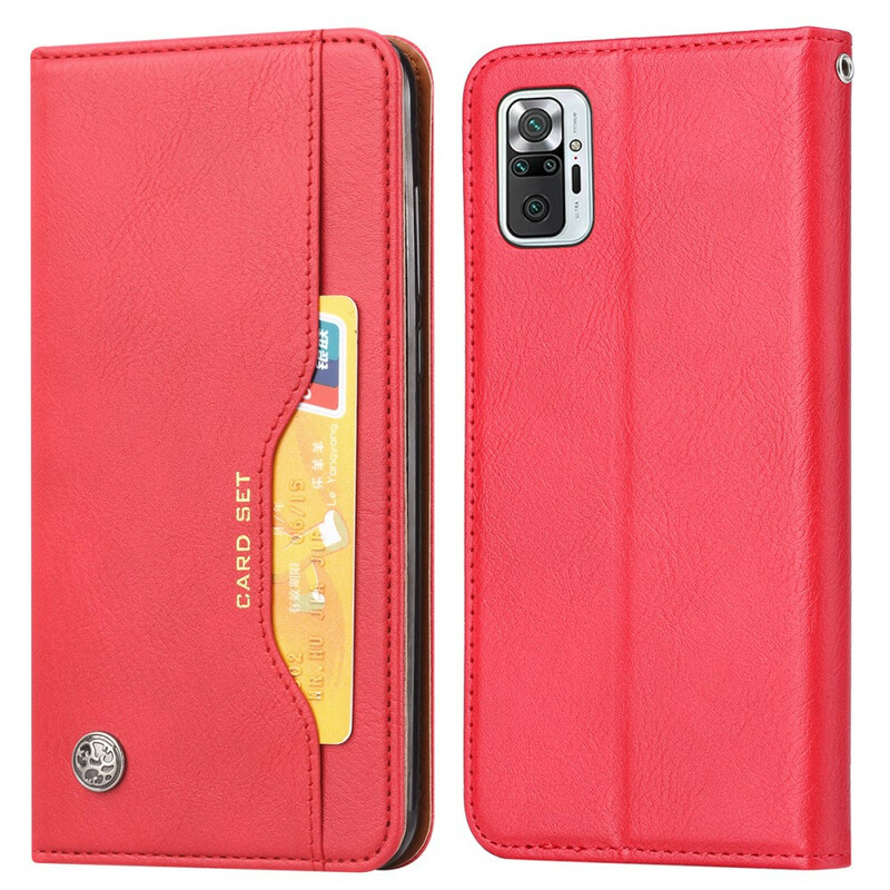 Flip Cover Xiaomi Redmi Note 10 / Note 10s Custodia in similpelle per carte di credito