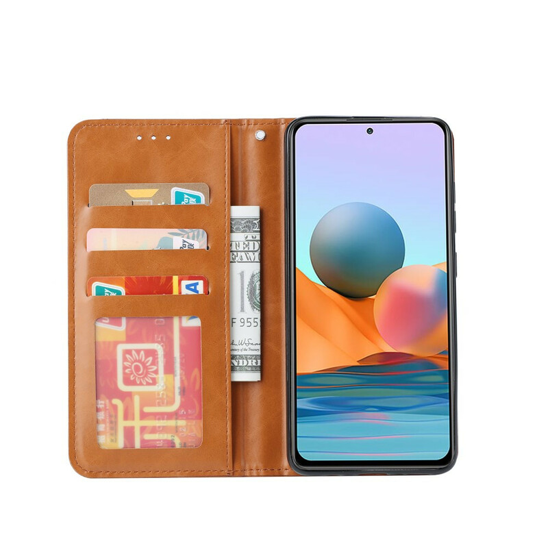 Flip Cover Xiaomi Redmi Note 10 / Note 10s Custodia in similpelle per carte di credito
