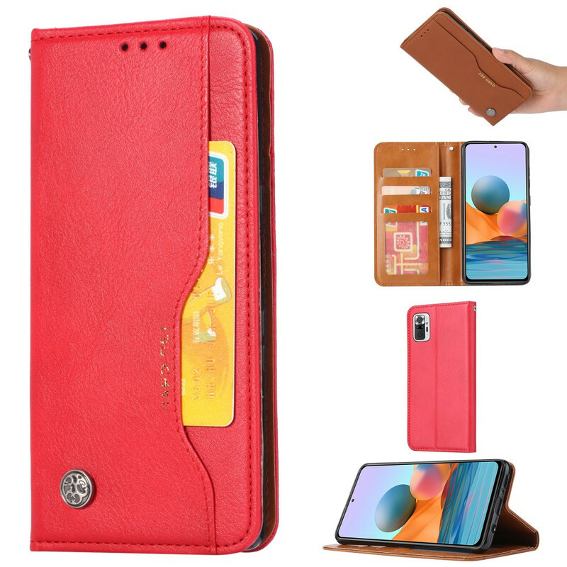 Flip Cover Xiaomi Redmi Note 10 / Note 10s Custodia in similpelle per carte di credito