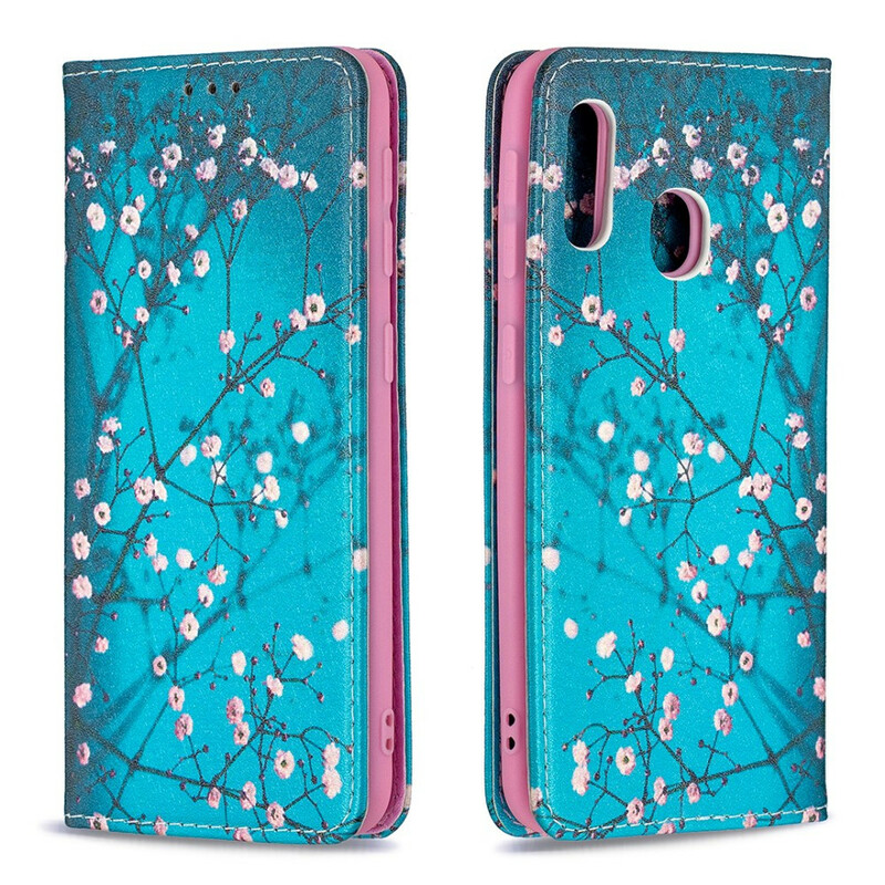 Flip Cover Samsung Galaxy A20e Rami fioriti