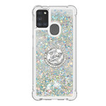 Samsung Galaxy A21s Custodia glitterata con supporto ad anello Samsung Galaxy A21s Custodia glitterata con supporto ad anello