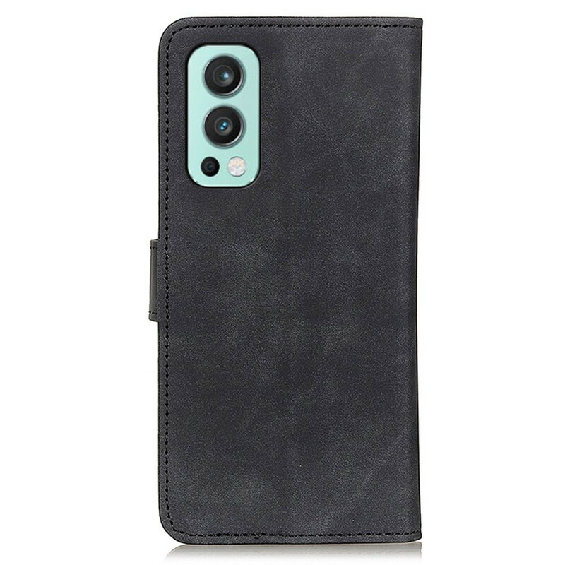 OnePlus Nord 2 5G Mate Custodia in pelle effetto vintage KHAZNEH