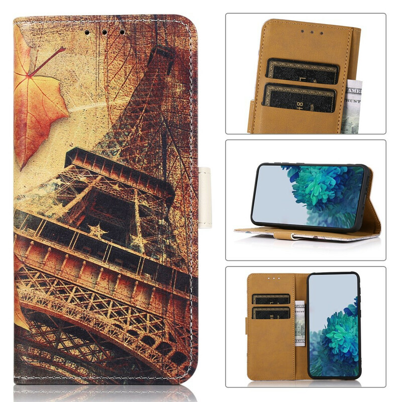 OnePlus Nord 2 5G Custodia Torre Eiffel in autunno