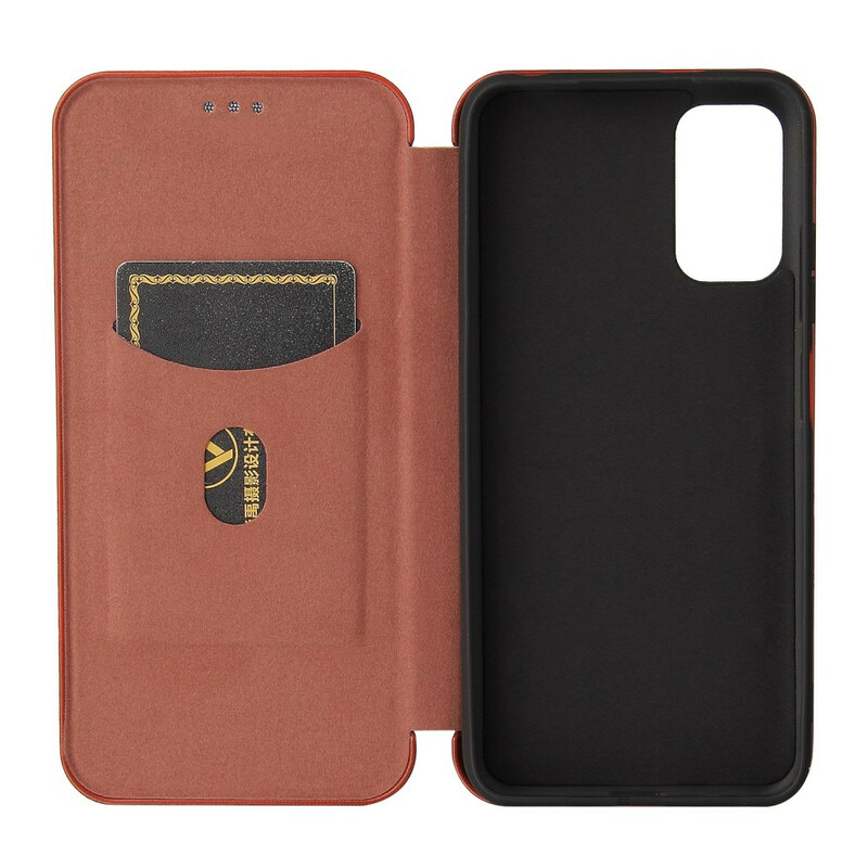 Flip Cover Xiaomi Redmi Note 10 5G / Poco M3 Pro 5G fibra di carbonio colorato
