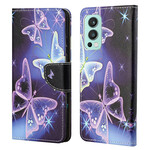 Custodia OnePlus Nord 2 5G Neon Butterfly