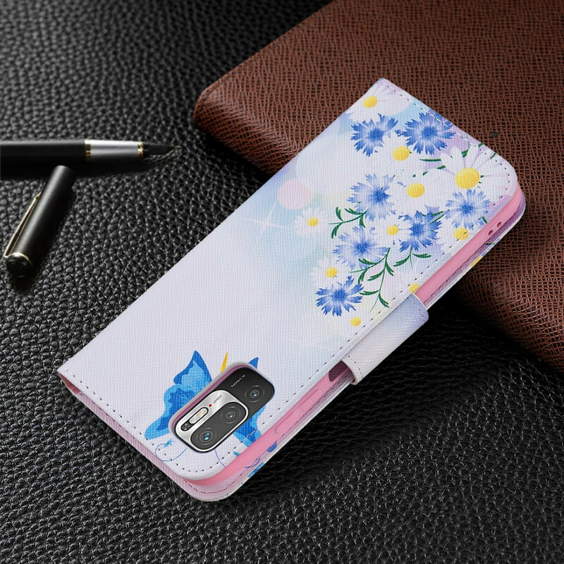 Xiaomi Redmi Note 10 5G / Poco M3 Pro 5G Custodia Farfalle e Fiori