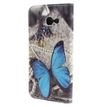 Samsung Galaxy A5 2017 Custodia Butterfly Blue
