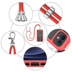 Custodia ibrida per iPhone 12 Mini con cordino e cornice colorata