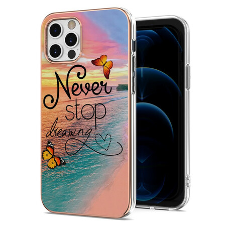 Custodia iPhone 12 / 12 Pro Mai smettere di sognare farfalle