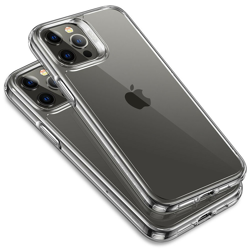 Custodia per iPhone 12 / 12 Pro Retro in vetro e bordi in silicone