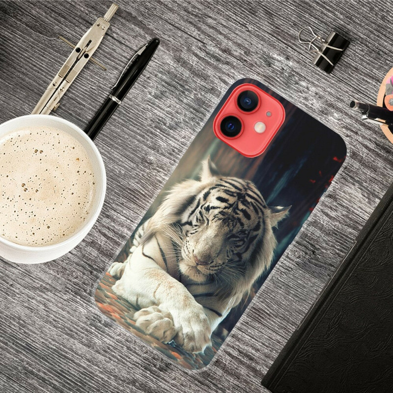 Custodia flessibile per iPhone 13 Mini Tiger