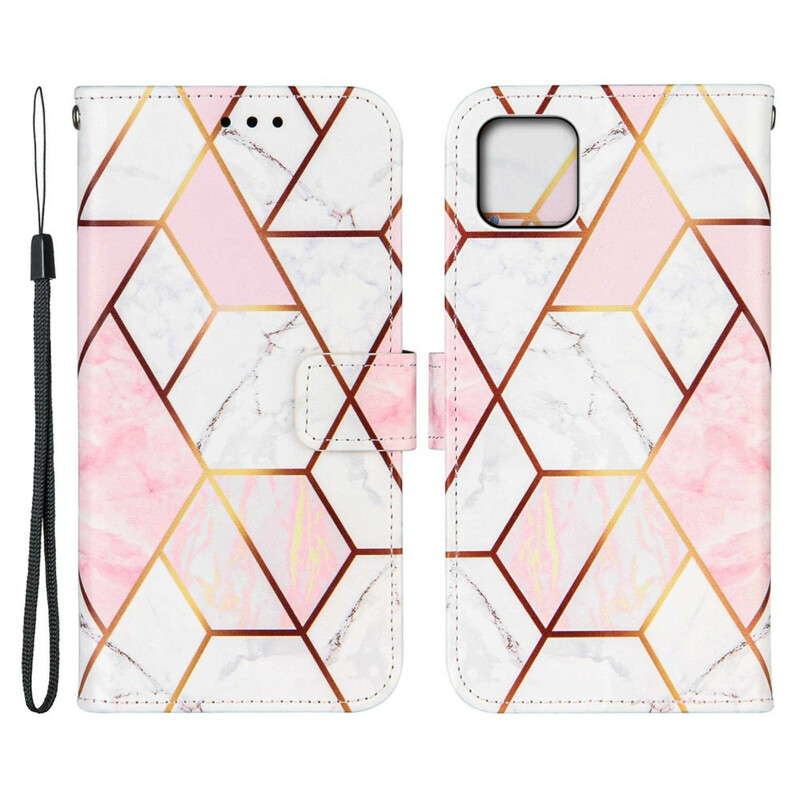 Custodia per iPhone 13 Mini Marble Geometric