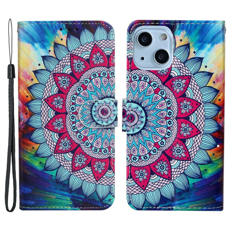 Custodia iPhone 13 Mini Mandala Ultra Colorato