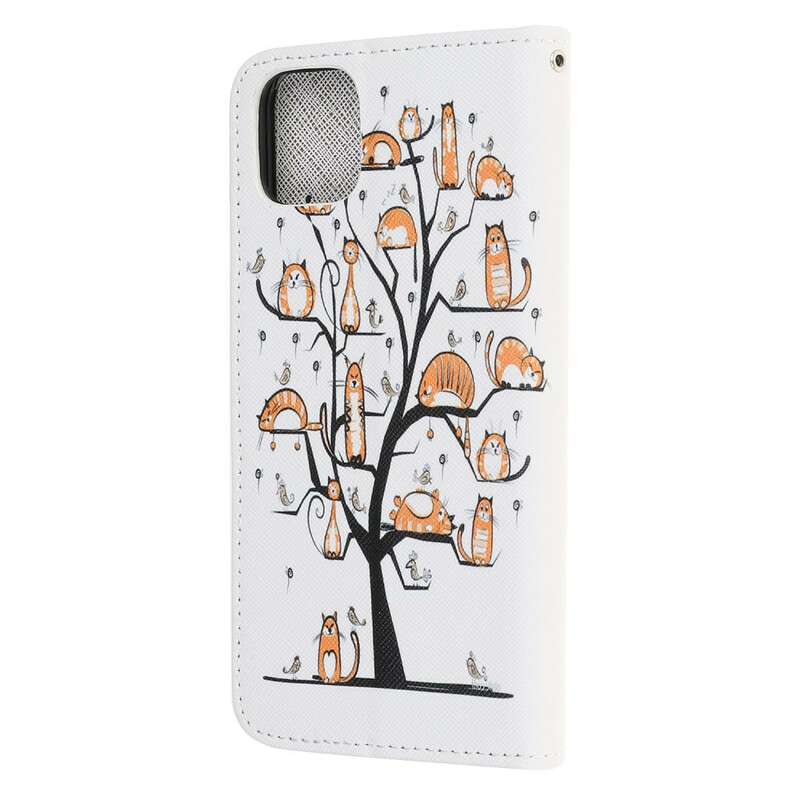 iPhone 13 Mini Funky Cats Custodia con cordino
