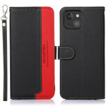 Custodia iPhone 13 Mini Style Litchi RFID KHAZNEH