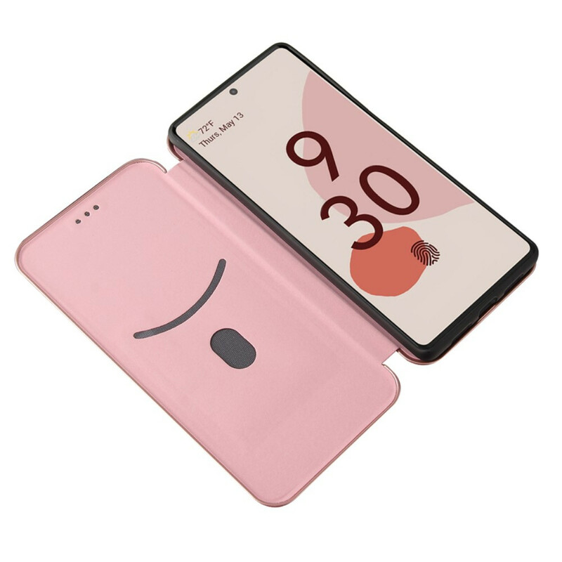 Flip Cover Google Pixel 6 in silicone color carbonio