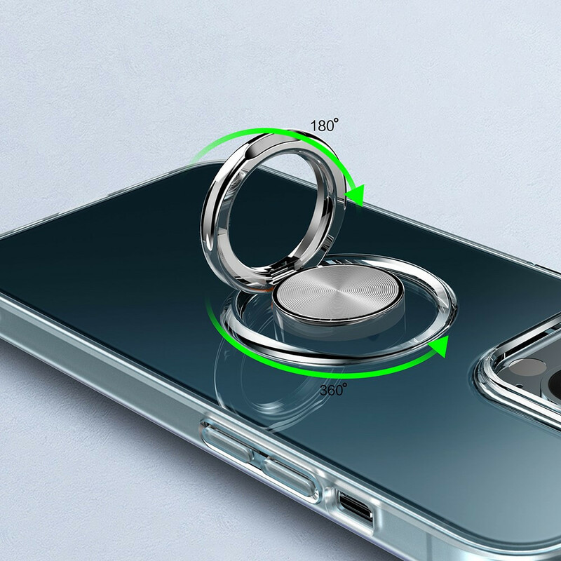 Custodia trasparente per iPhone 13 Mini con supporto ad anello