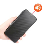 Flip Cover iPhone 13 Mini in fibra di carbonio