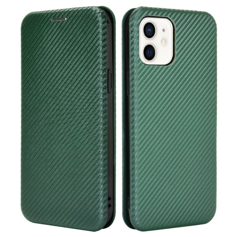 Flip Cover iPhone 13 Mini in fibra di carbonio Flip Cover iPhone 13 Mini in fibra di carbonio