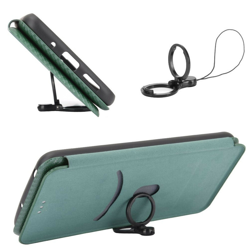 Flip Cover iPhone 13 Mini in fibra di carbonio Flip Cover iPhone 13 Mini in fibra di carbonio