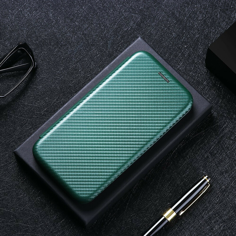 Flip Cover iPhone 13 Mini in fibra di carbonio Flip Cover iPhone 13 Mini in fibra di carbonio