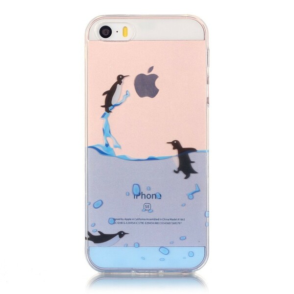 iPhone SE/5/5S Custodia trasparente Gioco del pinguino