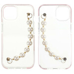 Custodia iPhone 13 Mini Silicone Bracciale Perline