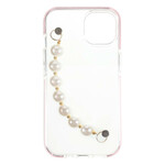 Custodia iPhone 13 Mini Silicone Bracciale Perline