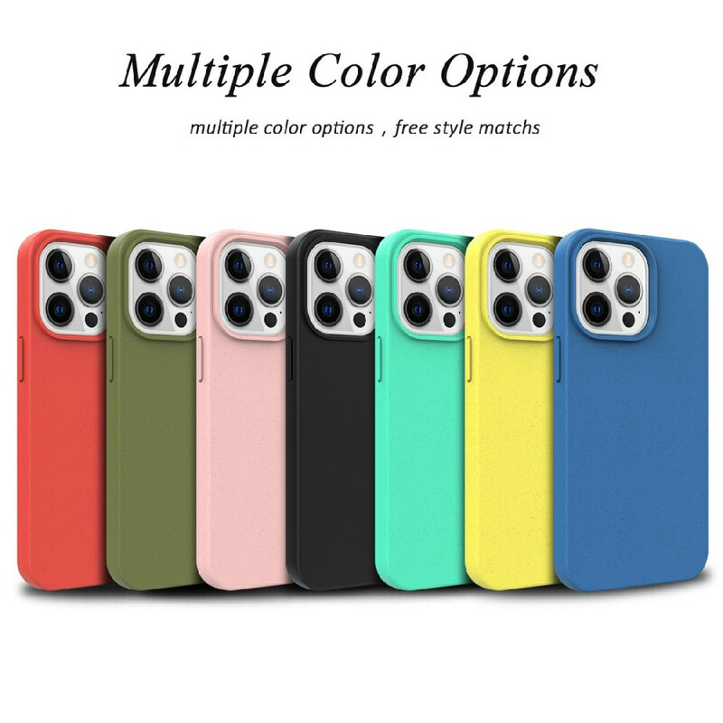 Custodia per iPhone 13 Mini con design a color paglia