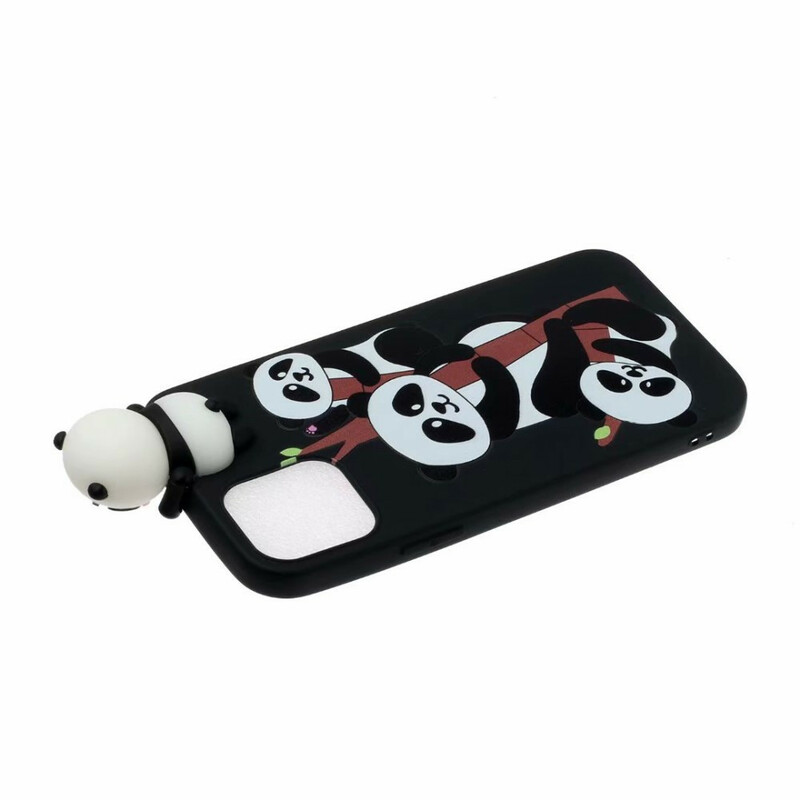 Custodia iPhone 13 Pro 3D Pandas On Bamboo
