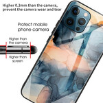 iPhone 13 Pro Custodia in vetro temperato color marmo