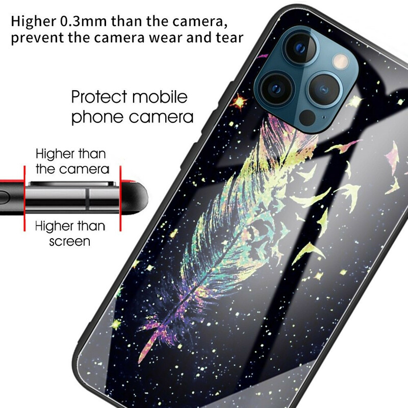 iPhone 13 Pro Custodia in vetro temperato Feather