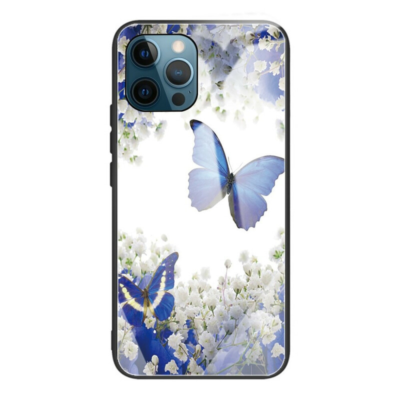 iPhone 13 Pro Custodia in vetro temperato Butterfly Design