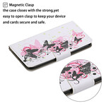 Custodia iPhone 13 Pro Magistral Butterflies con cinturino