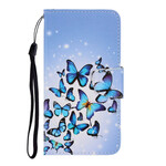 Custodia iPhone 13 Pro Variations Butterflies con cinturino