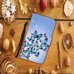 Custodia iPhone 13 Pro Variations Butterflies con cinturino