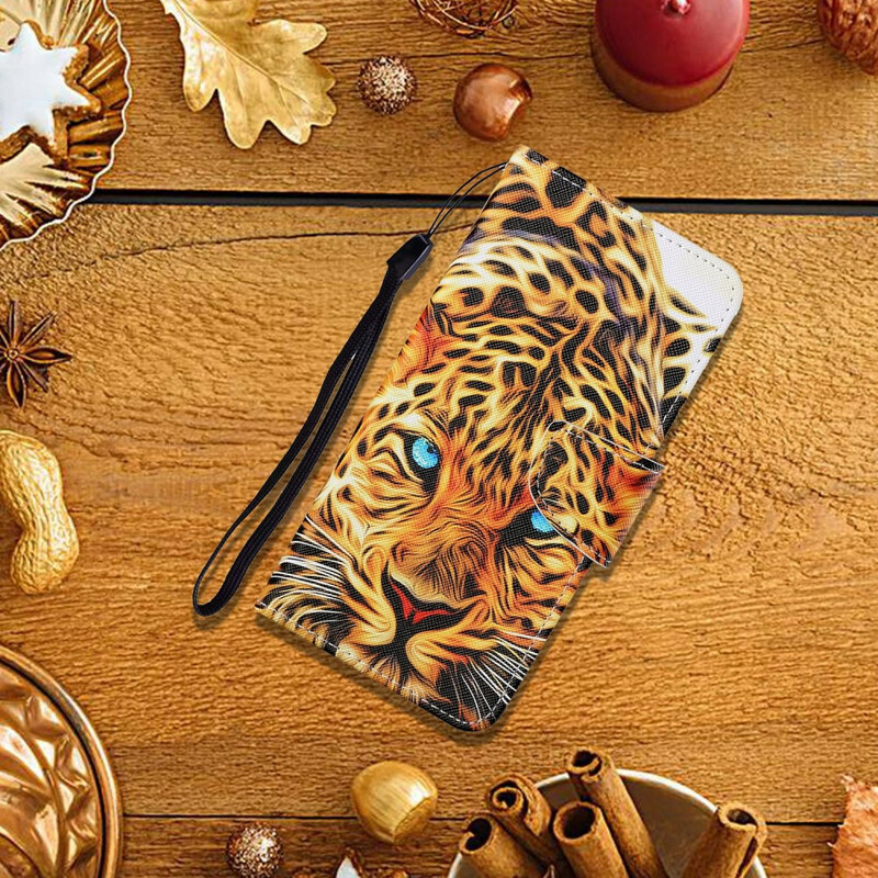 Custodia iPhone 13 Pro Tiger con cinturino