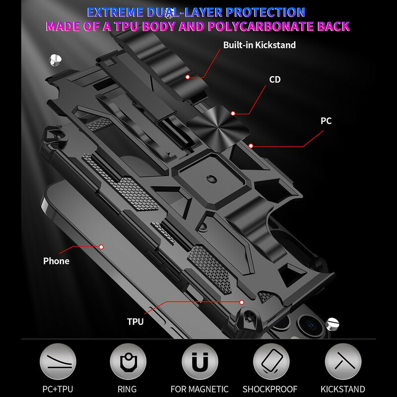Custodia militare rimovibile per iPhone 13 Pro